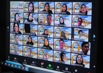 Peserta CPNS yang mengikuti materi Pra Jabatan CPNS Tanjung Jabung Barat melalui virtual, Rabu (30/3/2021).