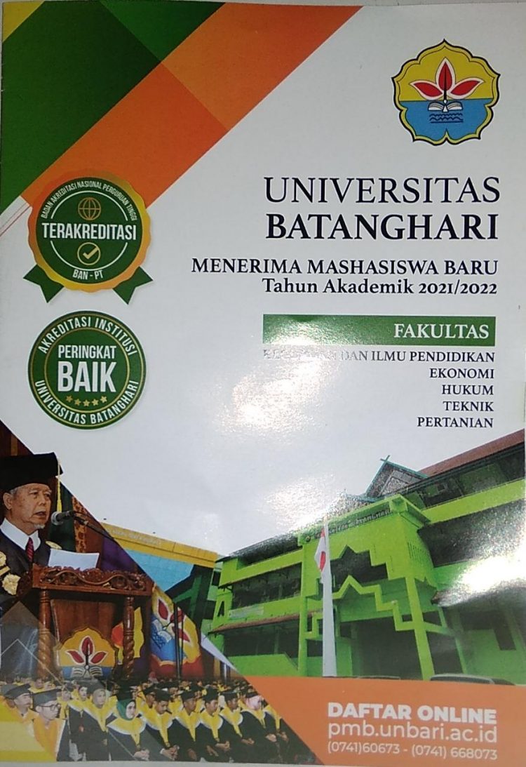 Brosur penerimaan mahasiswa baru tahun ajaran 2020/2021.