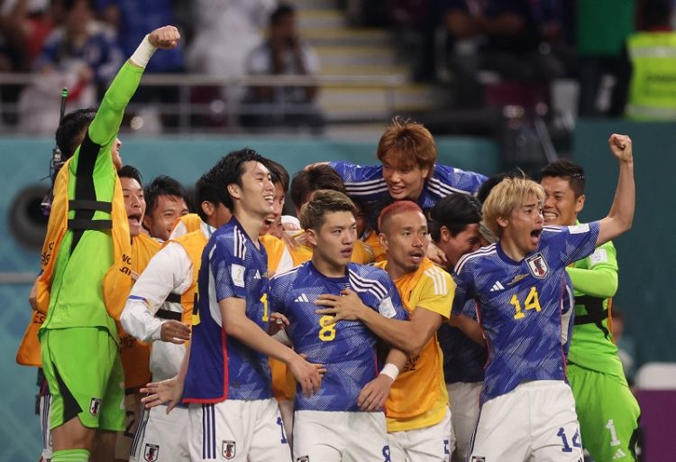 Selebrasi Timnas Jepang. Foto : Reuters