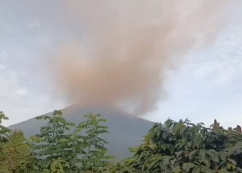 Foto : Tangkapan Layar Video Aktivitas Gunung Kerinci.