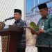 Gubernur Jambi Dr. H. Al Haris, S.Sos, MH dan Wakil Gubernur (Wagub) Jambi Drs. H. Abdullah Sani, Mpd.i saat hadiri Halal Bi halal bersama PERKASA. (Gambar: Novriansyah)